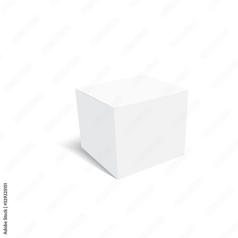 White cardboard box mock up for cosmetic. Vector White cardboard box mock up for cosmetic. Vector