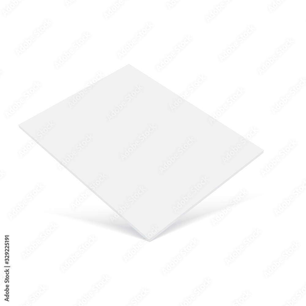 Falling flyer with soft shadow. Mock up. Vector Falling flyer with soft shadow. Mock up. Vector