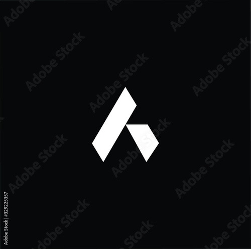 Minimal elegant monogram art logo. Outstanding professional trendy awesome artistic A AA initial based Alphabet icon logo. Premium Business logo White color on black background