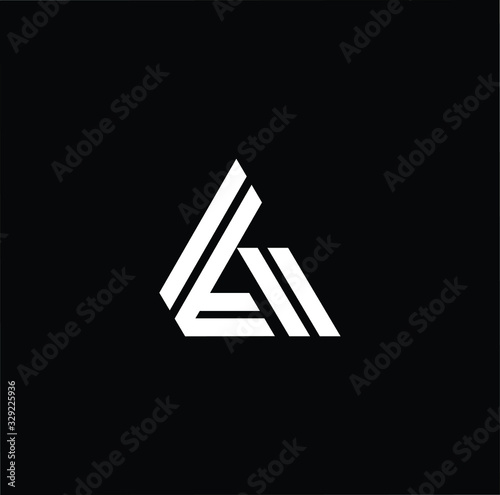 Minimal elegant monogram art logo. Outstanding professional trendy awesome artistic AL LA initial based Alphabet icon logo. Premium Business logo White color on black background