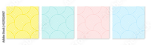 Fototapeta Background pattern seamless circle abstract colorful pastel colors. Summer background design.