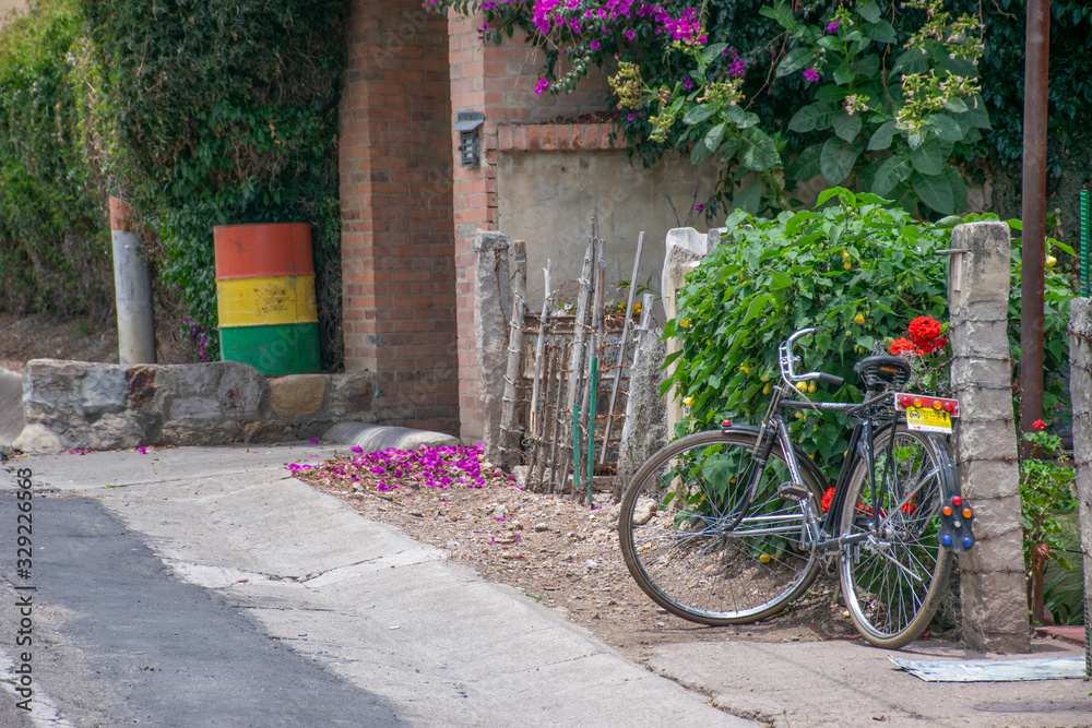 old bike in the field