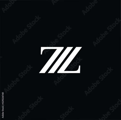 Minimal elegant monogram art logo. Outstanding professional trendy awesome artistic Z ZZ ZZZ initial based Alphabet icon logo. Premium Business logo White color on black background