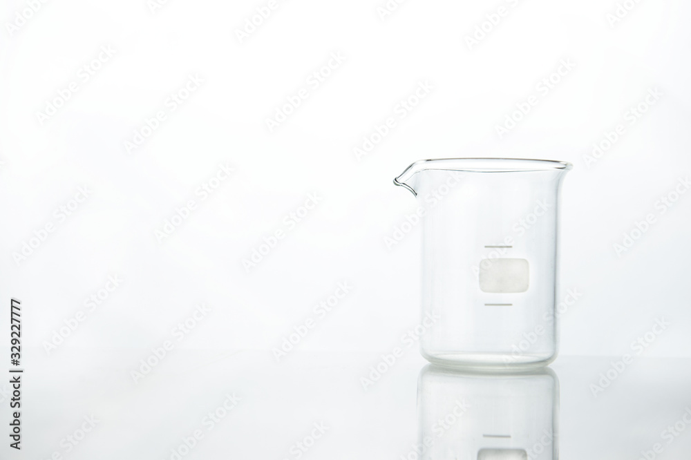 single beaker glass science laboratory white background single beaker glass science laboratory white background