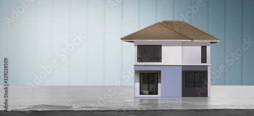 House Model there space.Housing and Real Estate concept