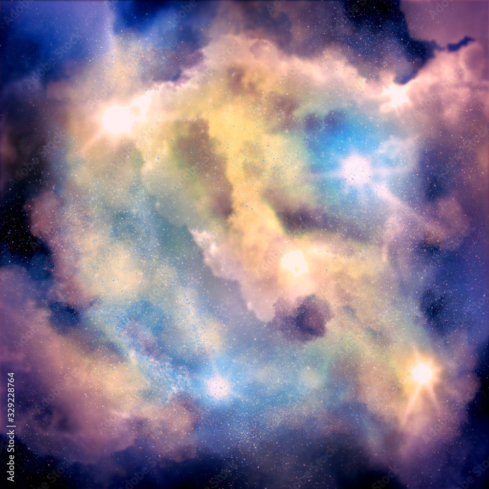Obraz premium Universe filled with stars. Abstract nebula or galaxy. Astronomy conceptual background
