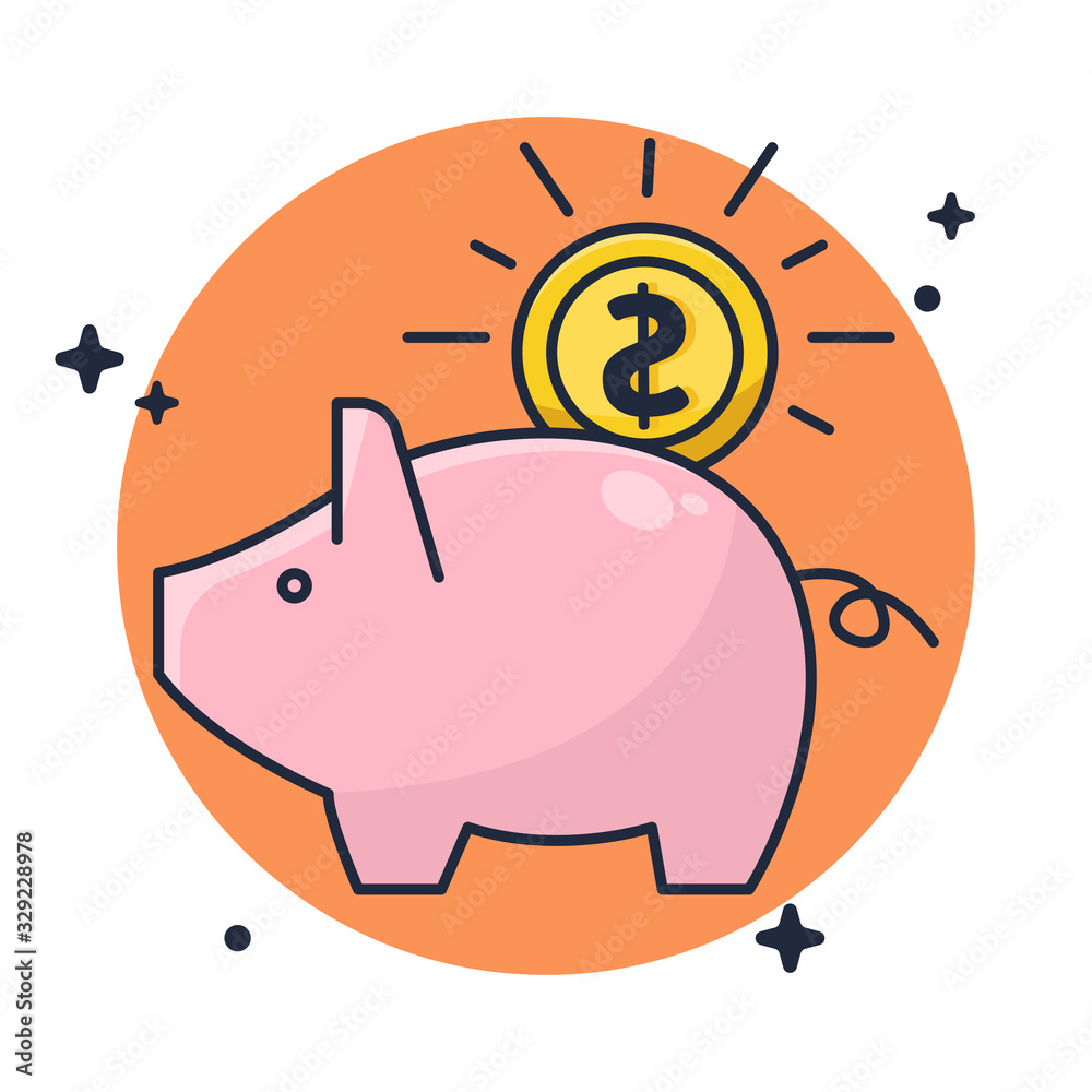 Fototapeta premium Safe Money on Piggy