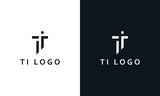 Elegant abstract line art letter TI logo. This logo icon incorporate with letter T and I in the creative way.