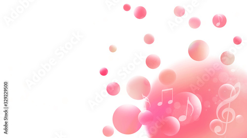 音楽のイメージ、抽象的な球体の背景