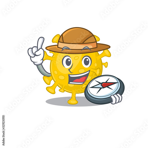 Corona virus diagnosis an experienced explorer with a compass