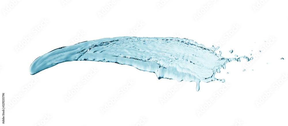 Obraz premium Splash water shape isolated on white background.