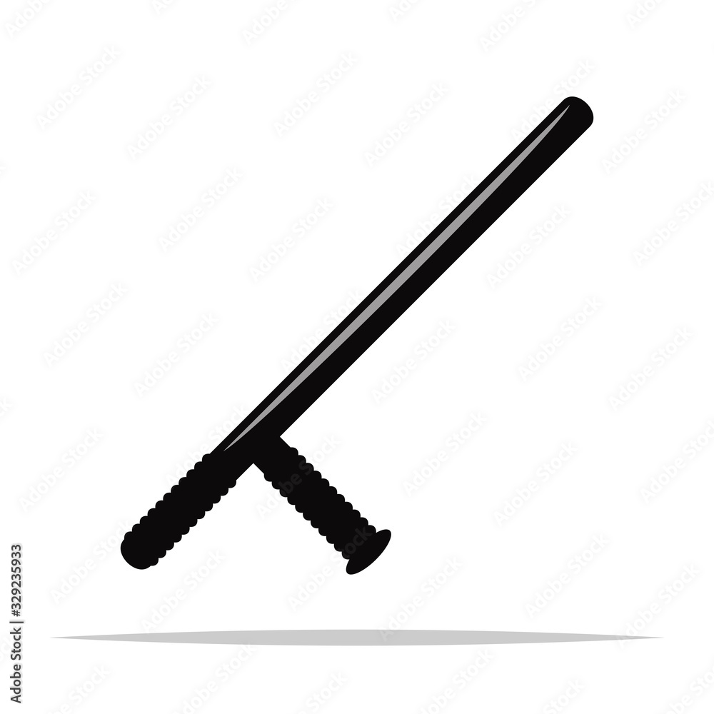Police baton vector isolated illustration Police baton vector isolated illustration
