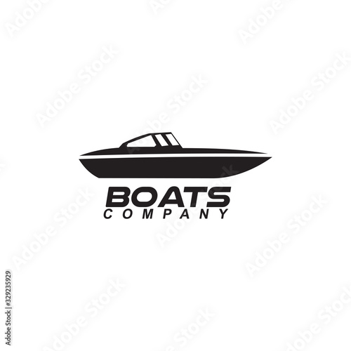 Boat logo design vector icon template