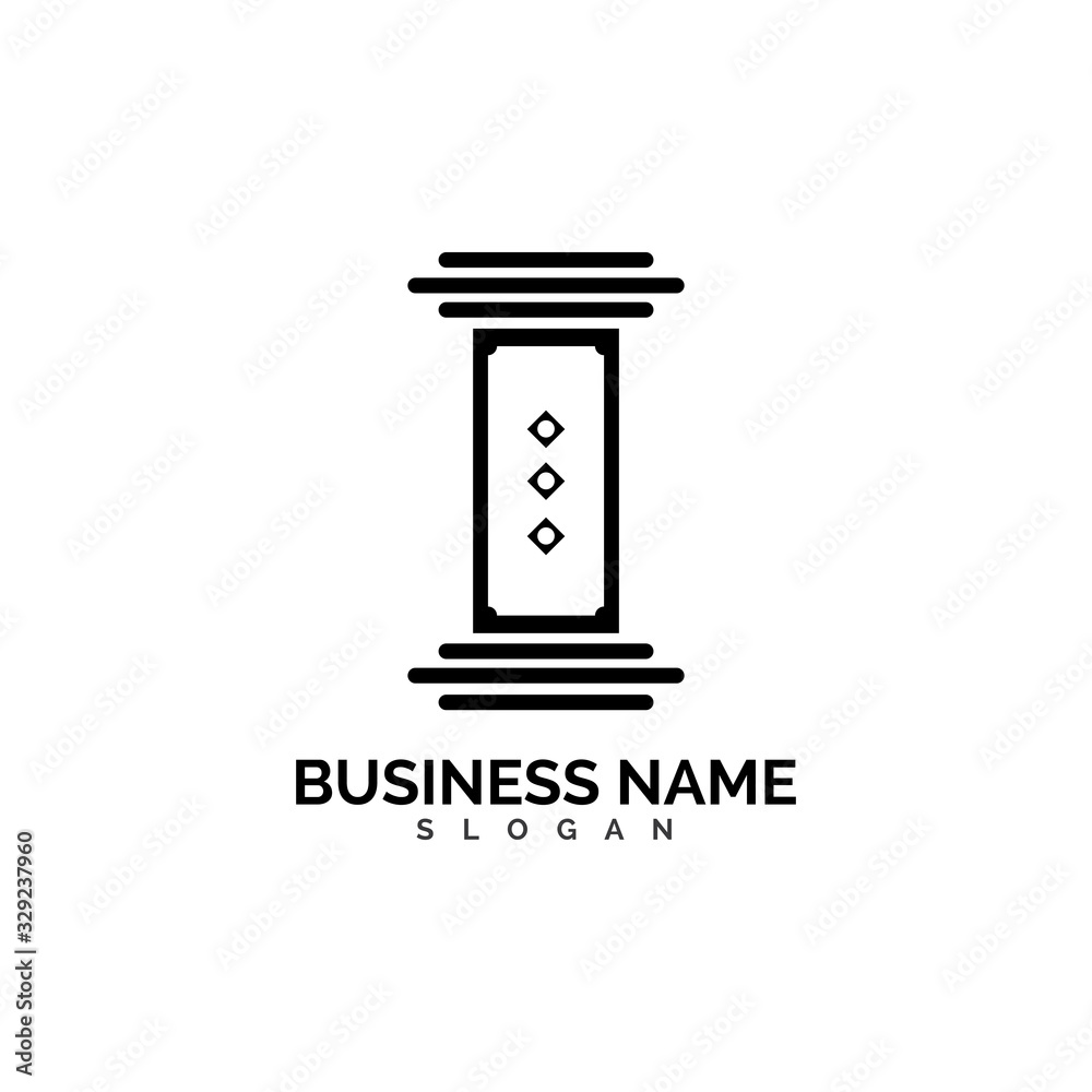 pillar Logo vector Template illustration design pillar Logo vector Template illustration design