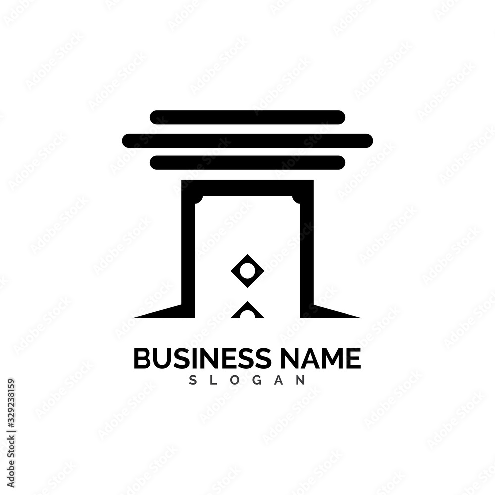 pillar Logo vector Template illustration design pillar Logo vector Template illustration design