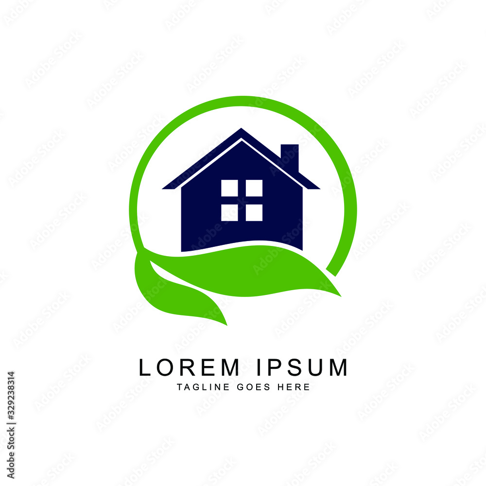 leaf home logo template leaf home logo template