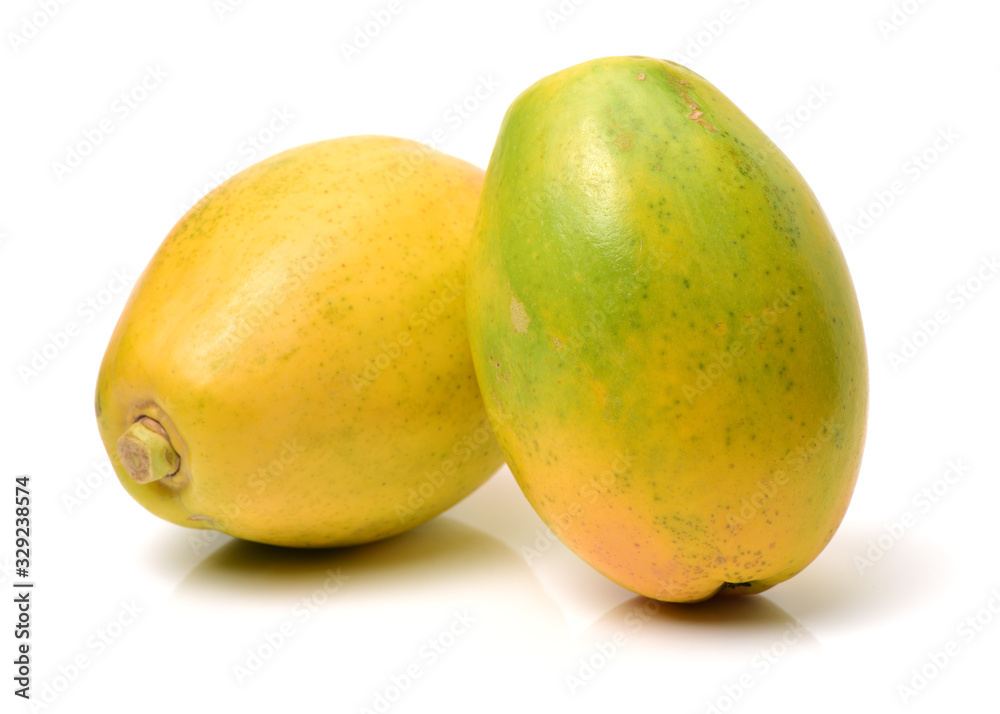 Papaya fruit isolated on a white background Papaya fruit isolated on a white background