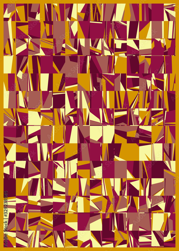 Abstract Random Color Polygones Generative Art background illustration