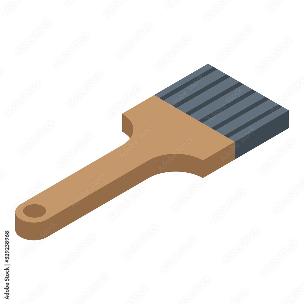 Paint brush icon. Isometric of paint brush vector icon for web design isolated on white background Paint brush icon. Isometric of paint brush vector icon for web design isolated on white background