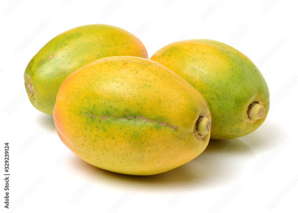 Papaya fruit isolated on a white background Papaya fruit isolated on a white background