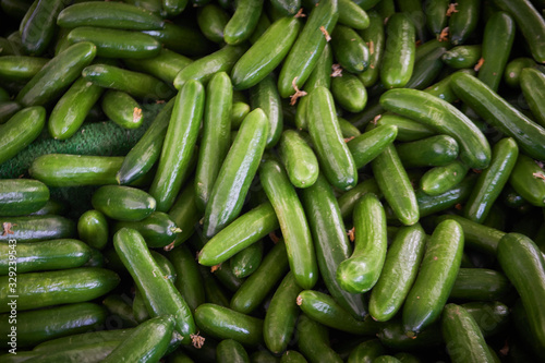 Fresh and organic cucumber in the local market