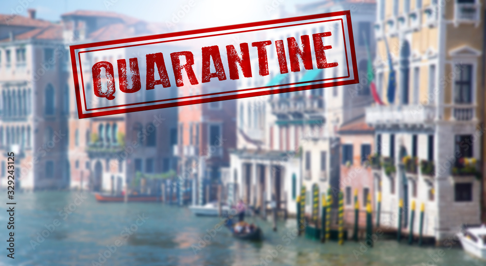 Obraz premium Precautionary security measures to counter the spread of Coronavirus in Italy.