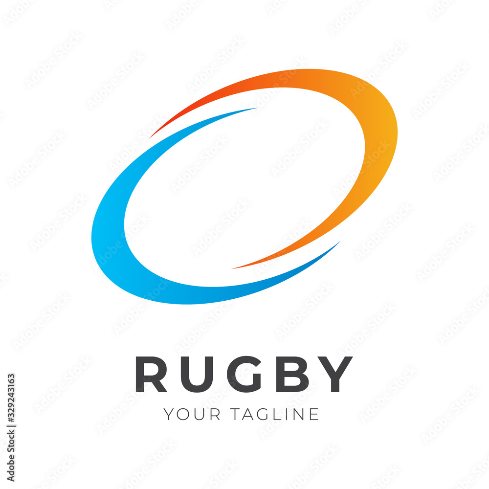 One Color Rugby Logo Design Rugby Logo Design