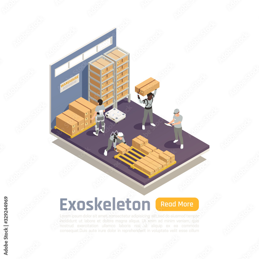 Warehouse Isometric Composition Warehouse Isometric Composition
