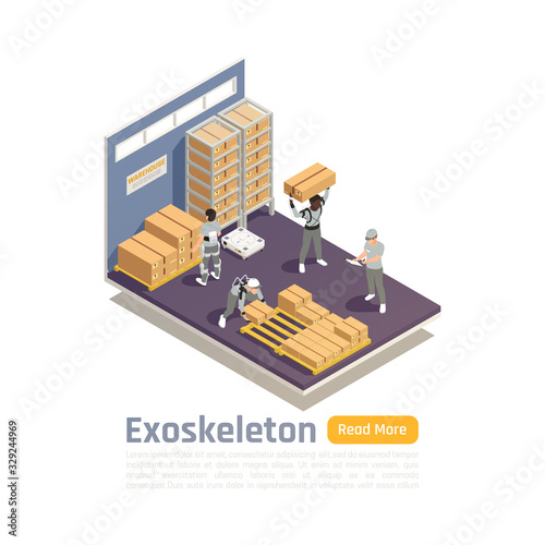 Warehouse Isometric Composition 