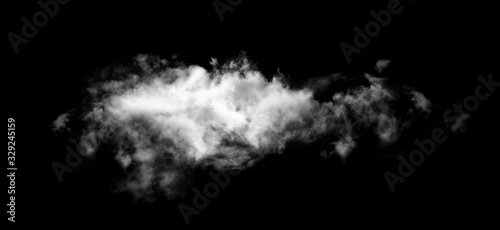 white cloud on black background