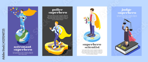 Superhero Professionals Posters Set 