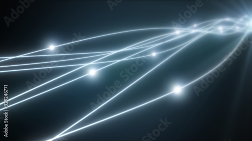 Internet Signal Transmission Over Fiber Optic Cable Wire Concept - Abstract Background Texture