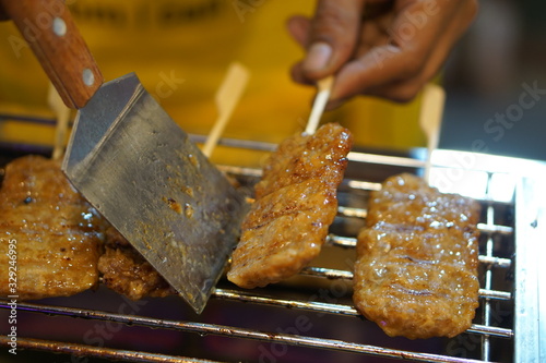 grilled steak on grill