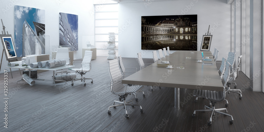 Meeting & Presentation Area - panoramic 3D visualization Meeting & Presentation Area - panoramic 3D visualization