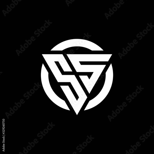 SS logo with triangle shape and circle rounded design template Free Download SS logo with triangle shape and circle rounded design template - GFXLoad