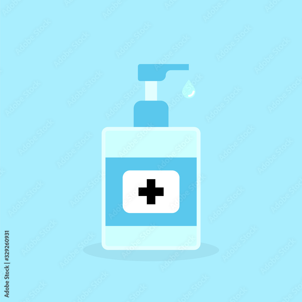 Disinfection. Hand sanitizer bottle. Vector Disinfection. Hand sanitizer bottle. Vector