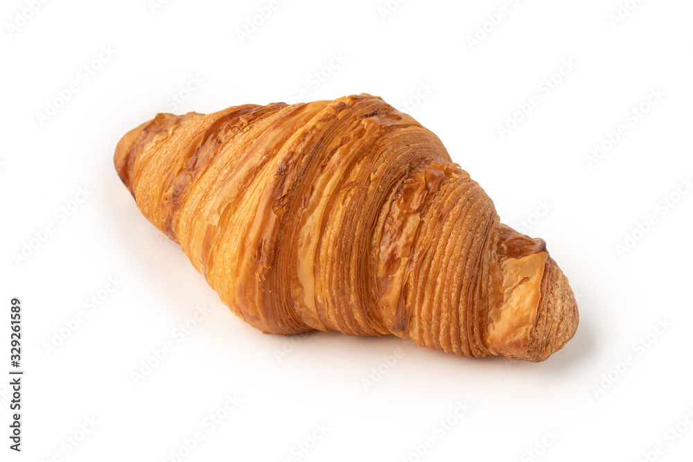 fresh croissant isolated on white background fresh croissant isolated on white background