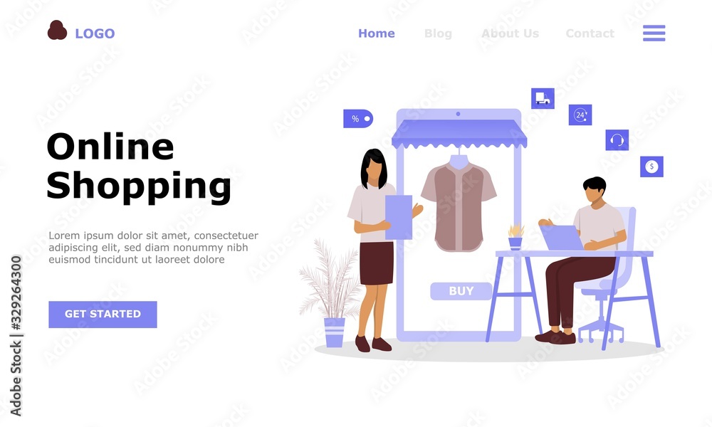 Online Shopping Vector Illustration Concept, Suitable for web landing page, ui, mobile app, editorial design, flyer, banner, and other related occasion Online Shopping Vector Illustration Concept, Suitable for web landing page, ui, mobile app, editorial design, flyer, banner, and other related occasion