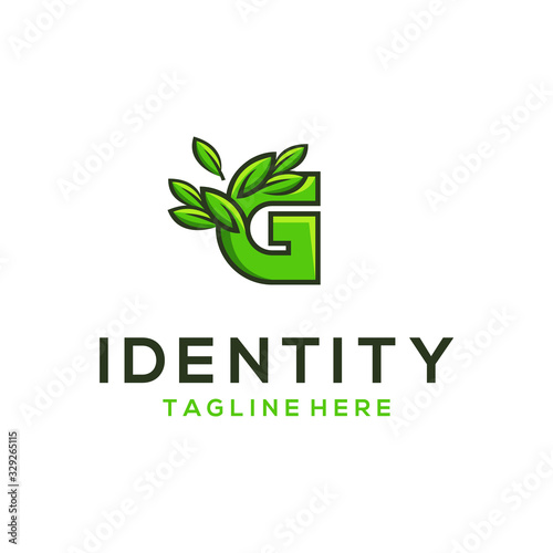 Letter G Leaf Nature Creative Abstract Illustration Icon Ecology Logo Design Template Element Vector