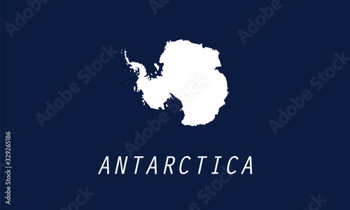 Fotografie, Obraz Antarctica continent shape vector illustration