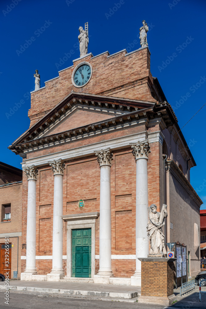 Fototapeta premium church Santa Maria del Pesaro port in Italy