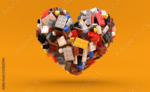 Bricks in heart shape