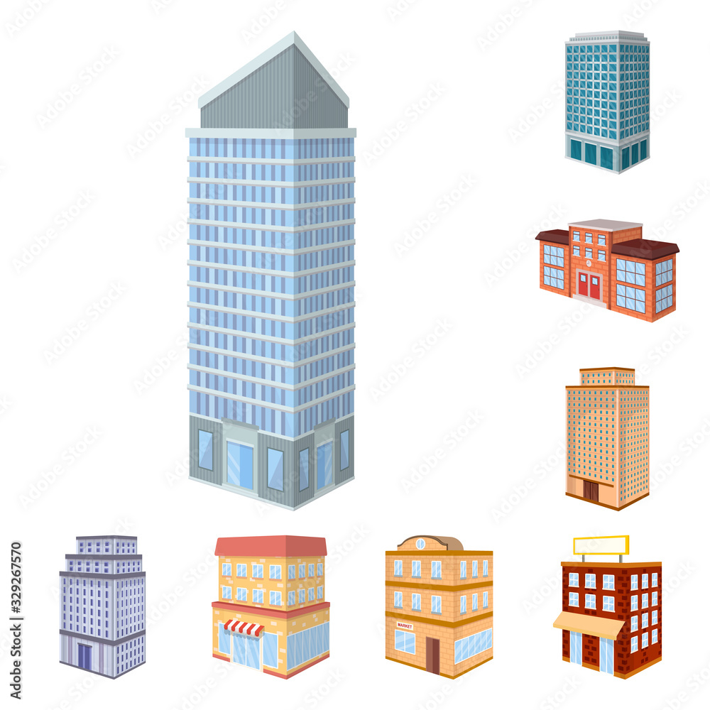 Vector design of city and build icon. Collection of city and apartment stock symbol for web. Vector design of city and build icon. Collection of city and apartment stock symbol for web.