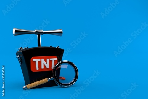 TNT detonator with magnifying glass
