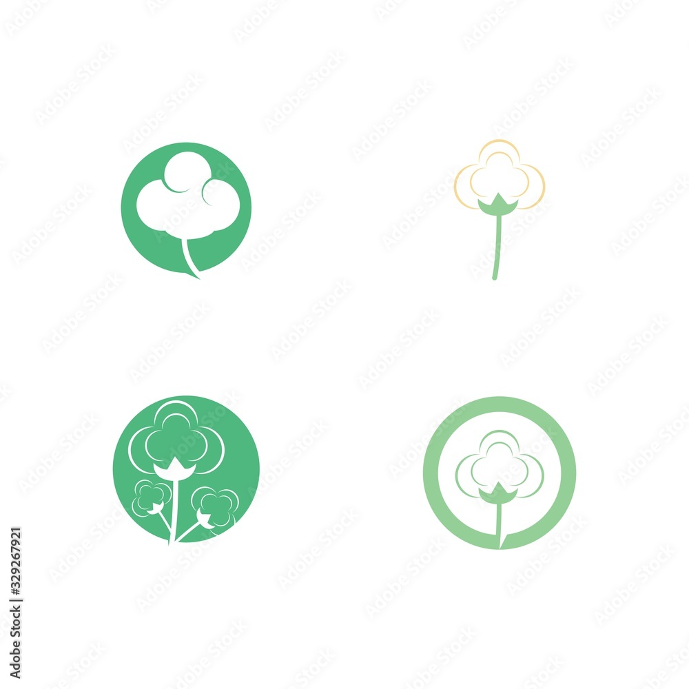 Cotton icon Vector Illustration design Logo Cotton icon Vector Illustration design Logo