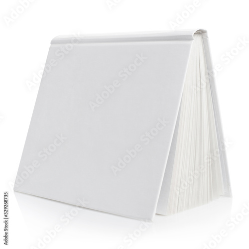 Εκτύπωση καμβά Blank white square book, isolated on white background
