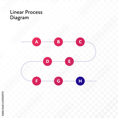 Infographic design element collection. Vector flat color illustration. Linear proccess diagram isolated on white to transparent background. Design for ui, scientific poster, marketing, presentation.