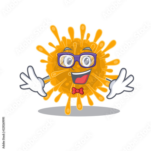 Super Funny Geek coronaviruses cartoon character design