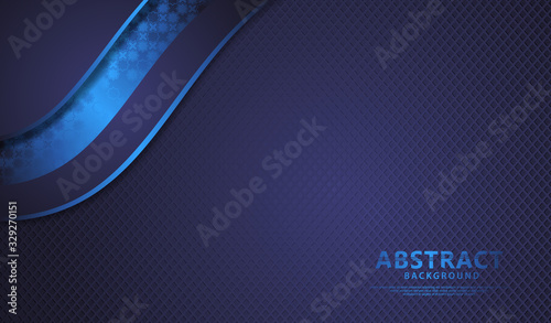 Background with bright blue color flow lines effect on textured dark background
