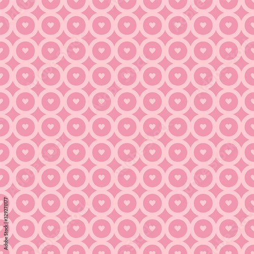 Abstract background texture. Dot and heart shape seamless pattern. Vector illustration polka style  minimalism wallpaper  flyer  cover  design. Bubble circle geometric ornament  decorative element